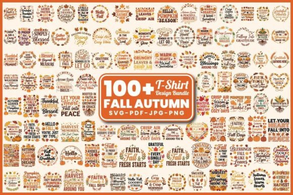 Download Fall Autumn T-Shirt Design Bundle - Design Collection