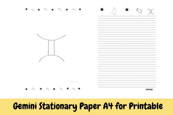Download Gemini Stationary Paper A4 Printable - Stationary Collection