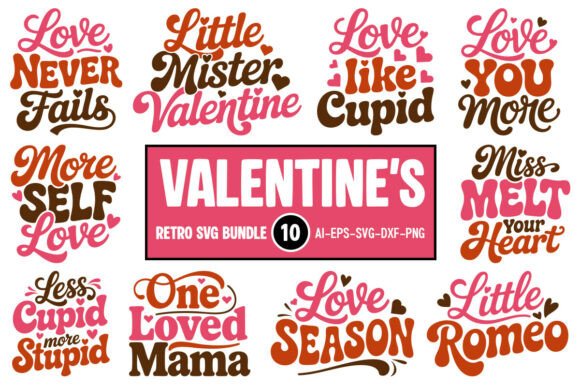 Download Valentine's Retro SVG Design Bundle2 - Design Collection