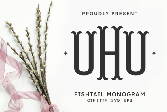 Download Fishtail Monogram Regular Font - Font Collection