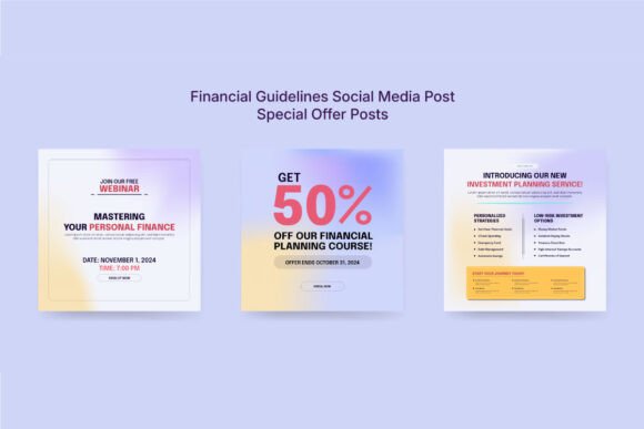 Download Colorful Financial Advice Social Kit - Social Collection
