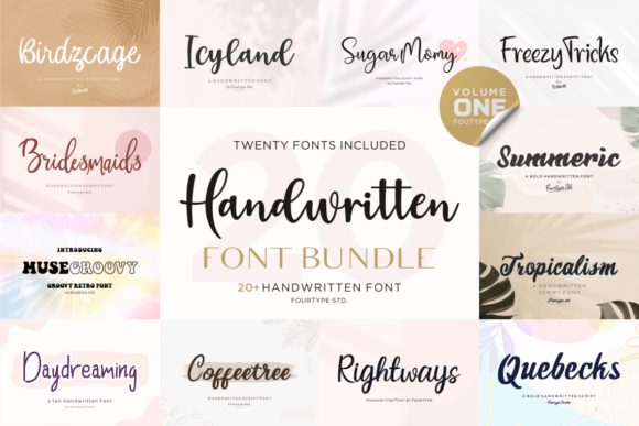 Download 20 Font Bundle Collection Fourtype - Font Collection