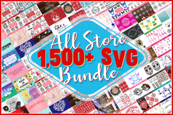 Download All Shop SVG &amp; Fonts Bundle - 1,500 SVGs - Font Collection