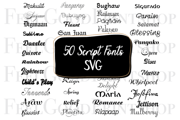 Download 50 Script SVG Fonts Bundle - Font Collection