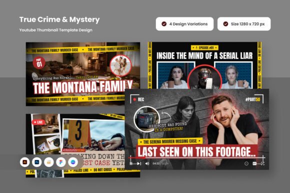 Download Mystery Crime YouTube Thumbnail Design - Design Collection