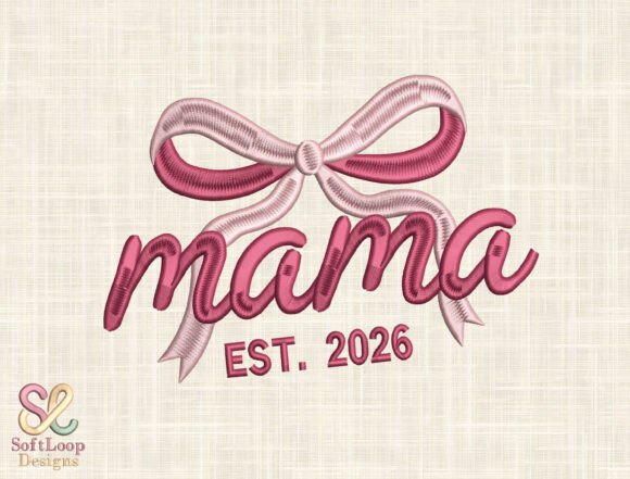 Download Mama Bow Embroidery Design - Design Collection