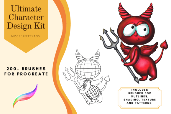 Download Character Design- 200+ Procreate Brushes - Design Collection