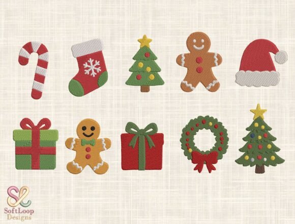 Download Festive Christmas Embroidery Design - Design Collection