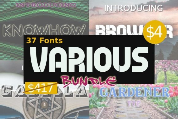 Download Various Fonts Bundle - Font Collection