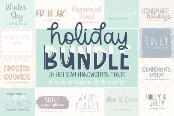 Download Holiday Font Bundle - Font Collection