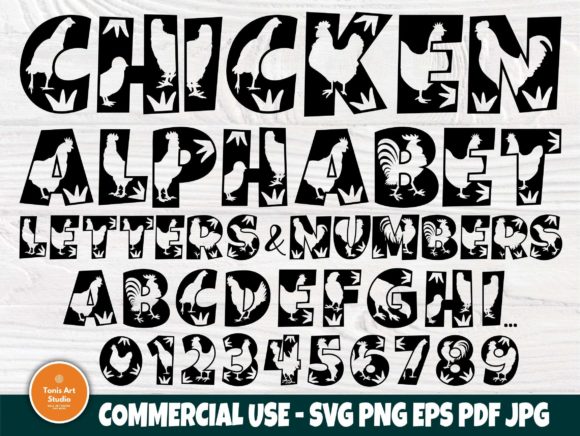 Download Farmhouse Font, Chicken Alphabet&nbsp;&nbsp; - Font Collection