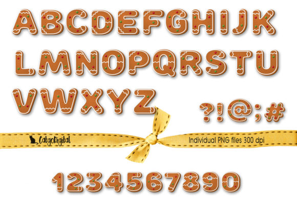 Download Gingerbread Alphabet Clipart Font - Font Collection