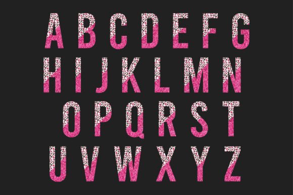 Download Valentine's Day Leopard &amp; Glitter Fonts - Font Collection