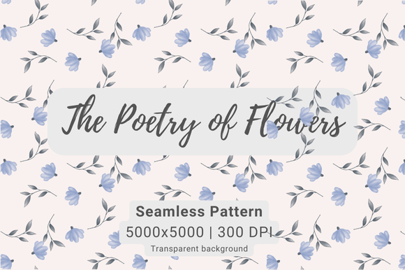 Download Seamless Pattern the Poetry of Flowers - Poetry Collection