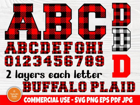 Download Buffalo Plaid SVG Fonts, Alphabet Svg - Font Collection
