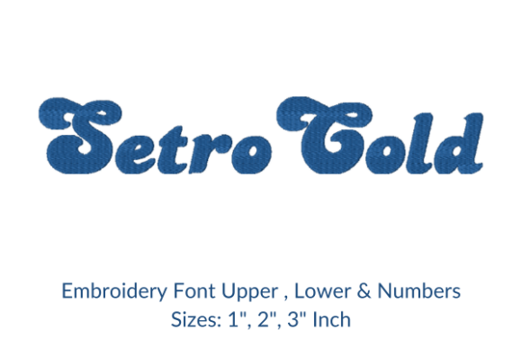 Download Retro Bold Font Embroidery Design - Design Collection