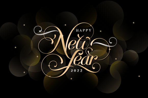 Download Happy New Year Lettering Fonts - Font Collection