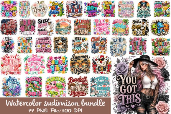 Download Watercolor Sublimation T-shirt Designs - Design Collection