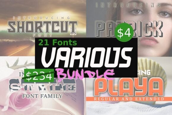 Download Various Font Bundle - Font Collection