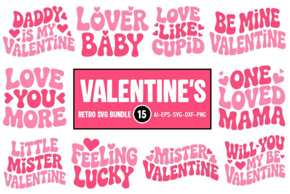 Download Valentine's Retro SVG Design Bundle4 - Design Collection