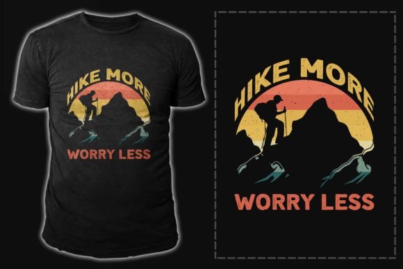 Download Hiking Typography Vector T Shirt Design - Design Collection