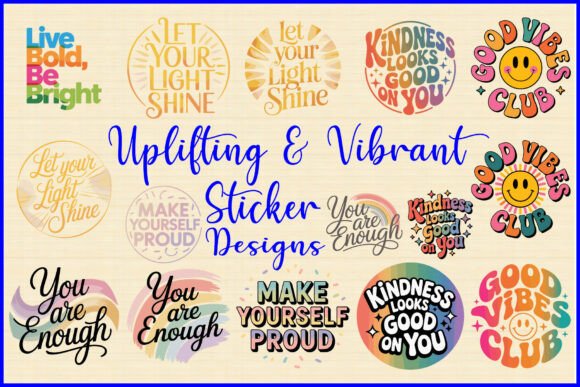 Download Uplifting &amp; Vibrant Sticker Designs - Design Collection