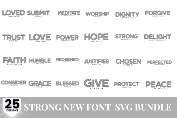 Download Strong New Font SVG Bundle - Font Collection
