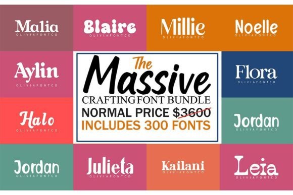 Download The Massive Crafting Font Bundle - Font Collection