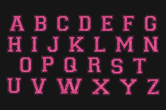 Download Valentine Pink Glitter Fonts PNG - Font Collection