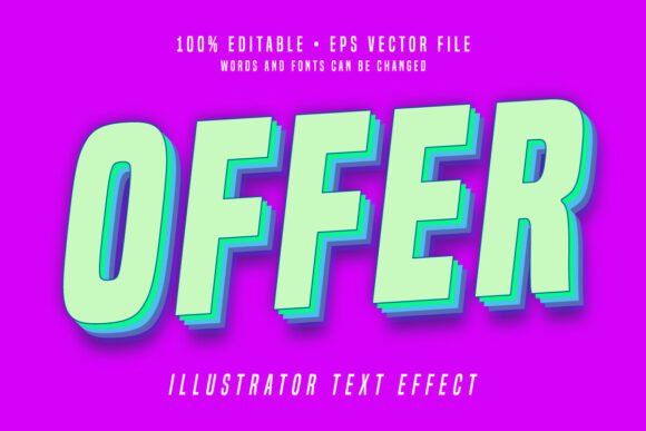 Download Offer 3d Editable Text Effect Bold Font - Font Collection