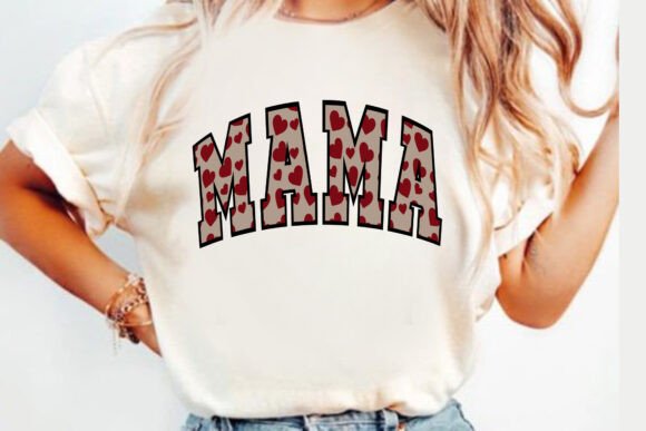 Download Mama Varsity Valentine Day Tee Design - Design Collection
